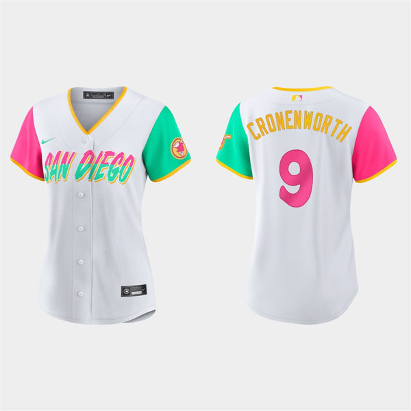 Women San Diego Padres #9 Jake Cronenworth White 2022 City Connect Jersey