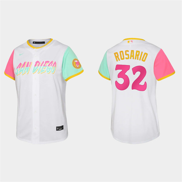 Youth San Diego Padres #32 Eguy Rosario White 2022 City Connect Jersey