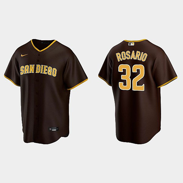 Youth San Diego Padres #32 Eguy Rosario Brown Road Jersey
