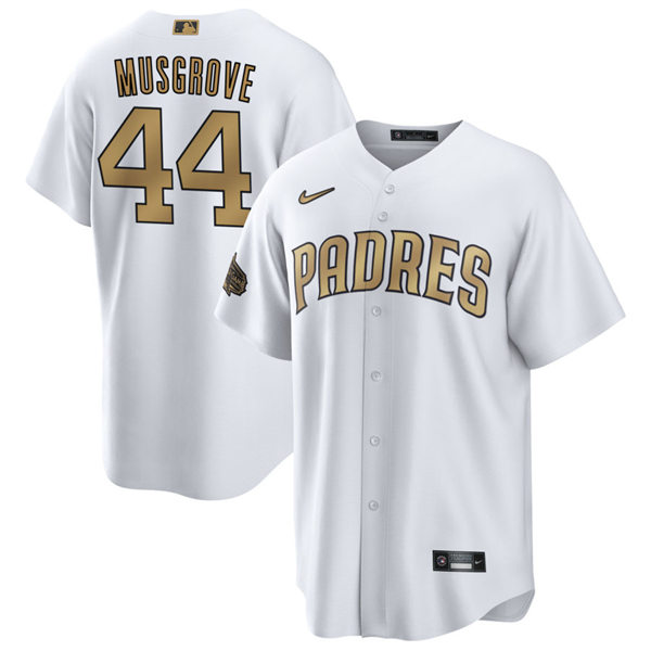 Mens San Diego Padres #44 Joe Musgrove White 2022 MLB All-Star Game Team Jersey 
