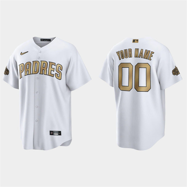 Mens Youth San Diego Padres Custom Nike White 2022 MLB All-Star Game Jersey