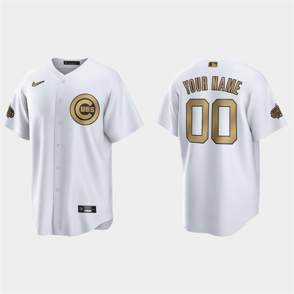 Mens Youth Chicago Cubs Custom Nike White Stitched 2022 MLB All-Star Game Jersey