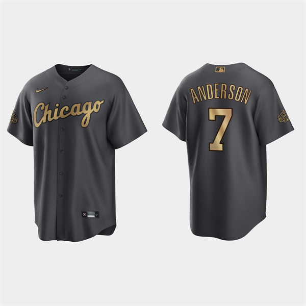 Mens Youth Chicago White Sox #7 Tim Anderson 2022 MLB All-Star Game Jersey - Charcoal