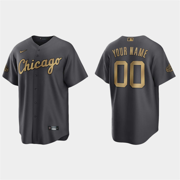 Mens Youth Chicago White Sox Custom Nike Charcoal Stitched 2022 MLB All-Star Game Jersey