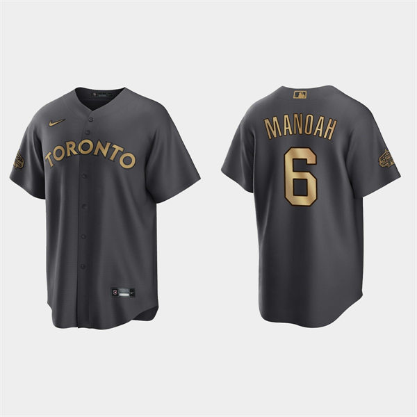 Mens Youth Toronto Blue Jays #6 Alek Manoah 2022 MLB All-Star Game Jersey - Charcoal