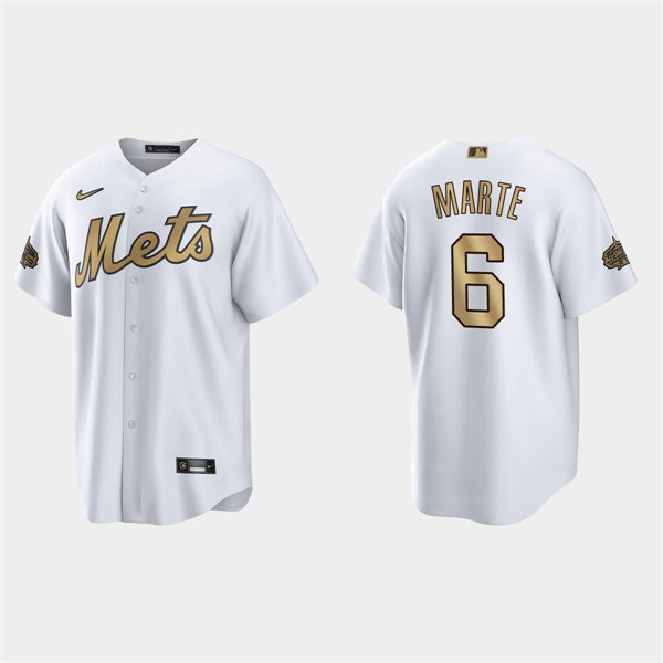 Mens Youth New York Mets #6 Starling Marte 2022 MLB All-Star Game Jersey - White