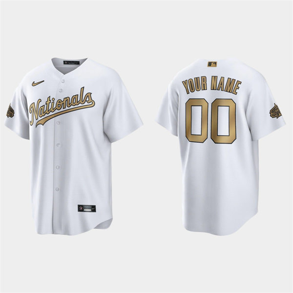 Mens Youth Washington Nationals Custom Nike White Stitched 2022 MLB All-Star Game Jersey