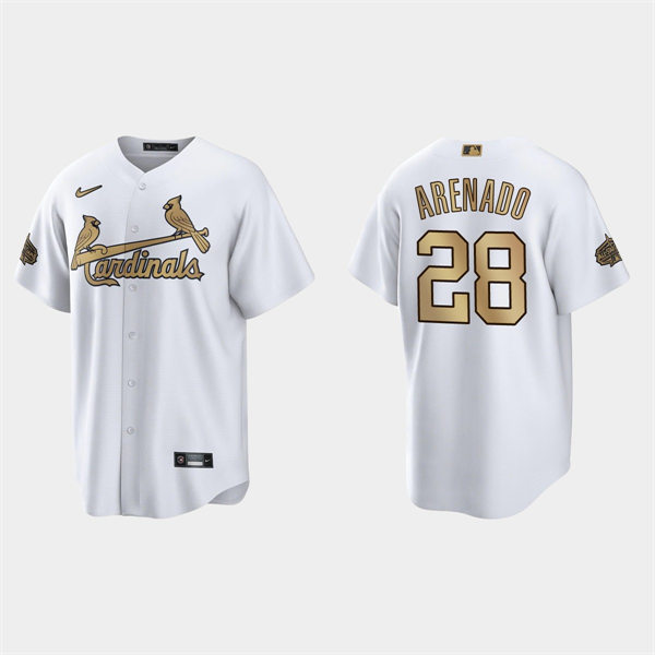 Mens Youth St. Louis Cardinals #28 Nolan Arenado 2022 MLB All-Star Game Jersey - White