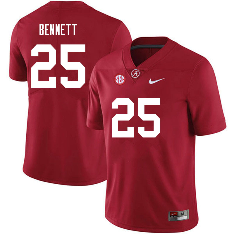 Men's Youth Alabama Crimson Tide #25 Jonathan Bennett Crimson College Football Game Jersey