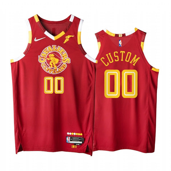 Men's Youth Cleveland Cavaliers Custom Nike Red 2021-22 75th Anniversary City Edition Jersey