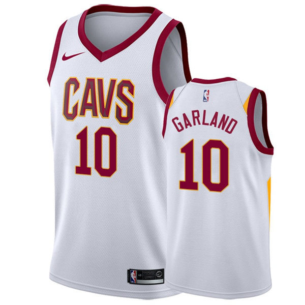 Mens Cleveland Cavaliers #10 Darius Garland 2022 White Association Edition Swingman Jersey