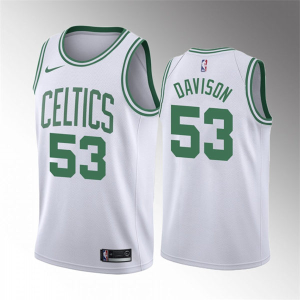 Mens Boston Celtics #20 JD Davison III White 2021-22 Diamond Badge Association Edition Swingman Jersey