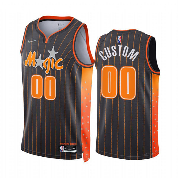 Mens Youth Orlando Magic Custom Nike Anthracite 2021-22 City Edition Jersey