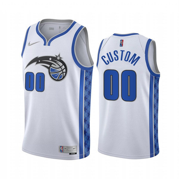 Mens Youth Orlando Magic Custom Nike White 2020-21 Earned Edition Jersey