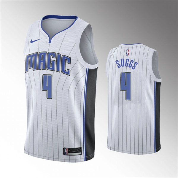 Men's Orlando Magic #4 Jalen Suggs White Association Edition Jersey