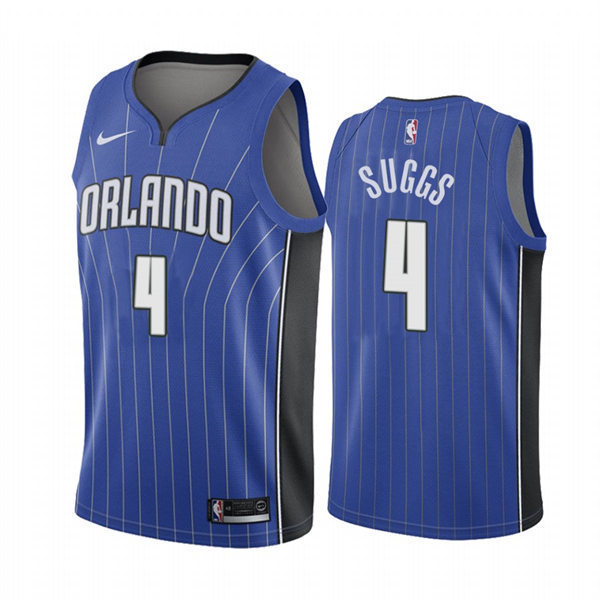 Men's Orlando Magic #4 Jalen Suggs Royal Icon Edition Jersey