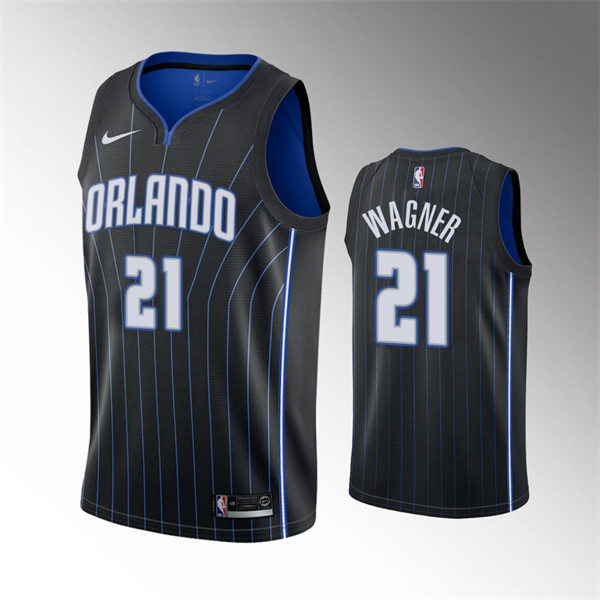 Men's Orlando Magic #21 Moritz Wagner Black Icon Edition Jersey