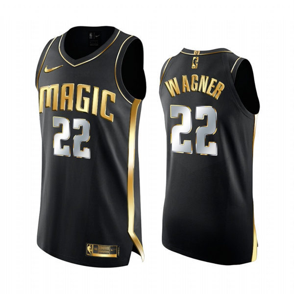 Men's Orlando Magic #22 Franz Wagner 2021 Black Golden Edition Limited Jersey