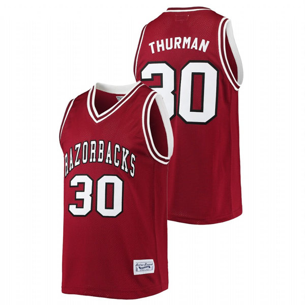 Mens Youth Arkansas Razorbacks #30 Scotty Thurman Cardinal College Basketball Alumni Commemorative Classic Jersey
