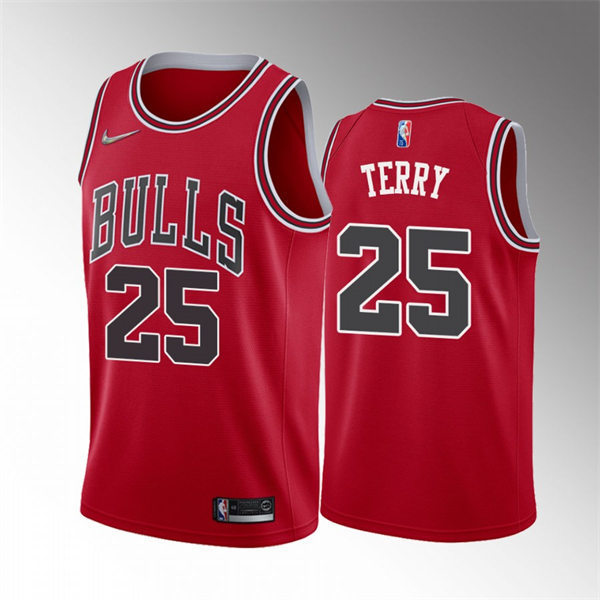 Mens Chicago Bulls #25 Dalen Terry Red Icon Edition Jersey