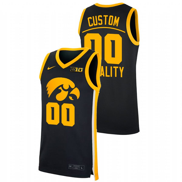 Men's Iowa Hawkeyes Custom Nike 2020 White Home College Basketball Jersey