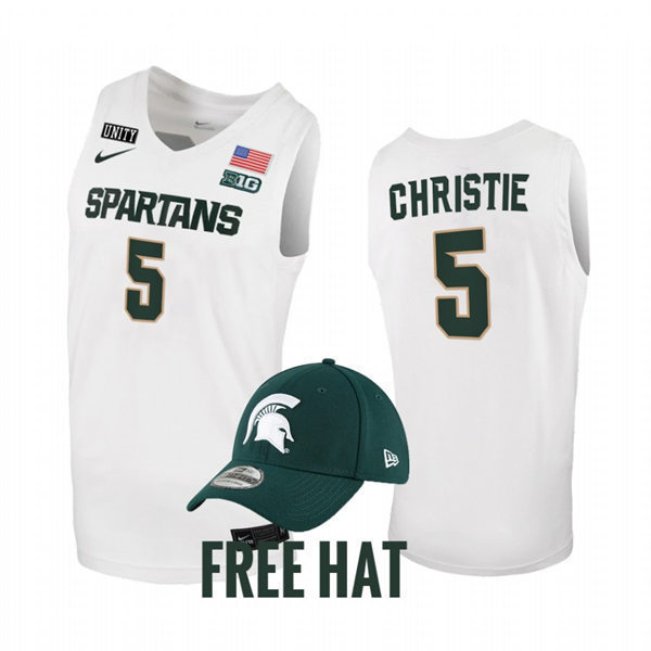 Mens Youth Michigan State Spartans #5 Max Christie White 2020 Limited College Basketball Jersey