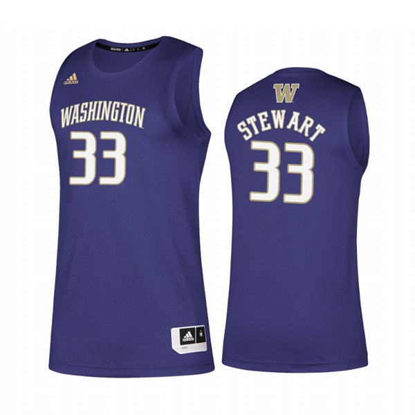 Mens Youth Washington Huskies #33 Isaiah Stewart 2020 Purple College Basketball Jersey