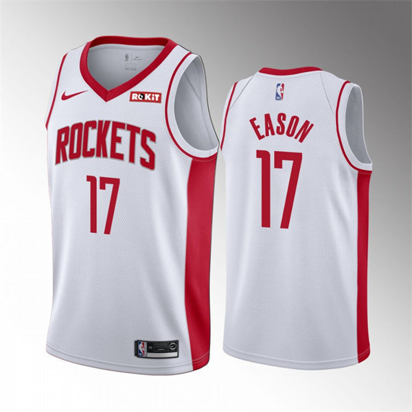 Mens Houston Rockets #17 Tari Eason White Stitched Association Edition Jersey