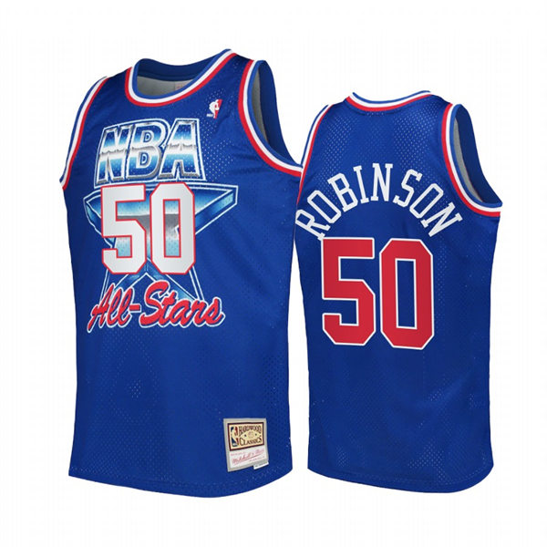 Men's San Antonio Spurs #50 David Robinson Mitchell & Ness Blue 1992 All-Star Western Conference Jersey