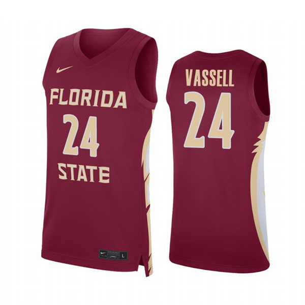 Mens Youth Florida State Seminoles #24 Devin Vassell Garnet College Basketball Jersey