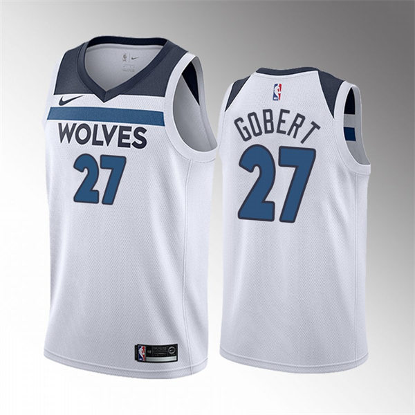 Men's Minnesota Timberwolves #27 Rudy Gobert White Association Edition Jersey