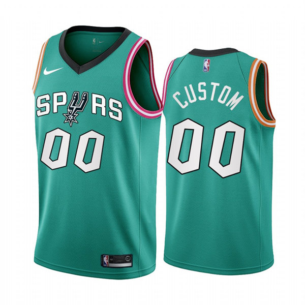 Men's Youth San Antonio Spurs Custom Teal Nike 2022-23 City Edition Jersey