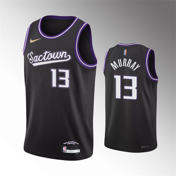 Mens Sacramento Kings #13 Keegan Murray Black 2021-22 75th City Edition Jersey