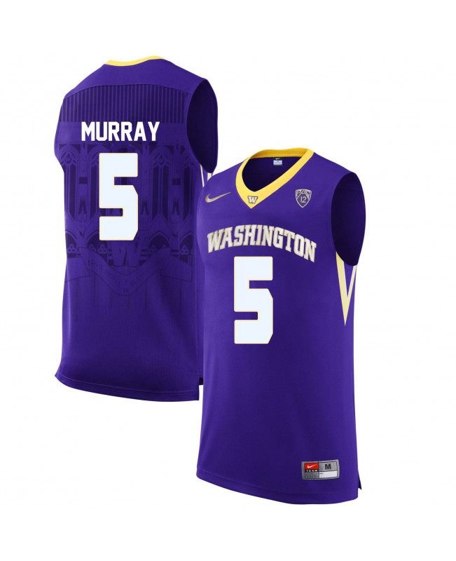 Mens Youth Washington Huskies #5 Dejounte Murray Purple 2016 College Basketball Jersey