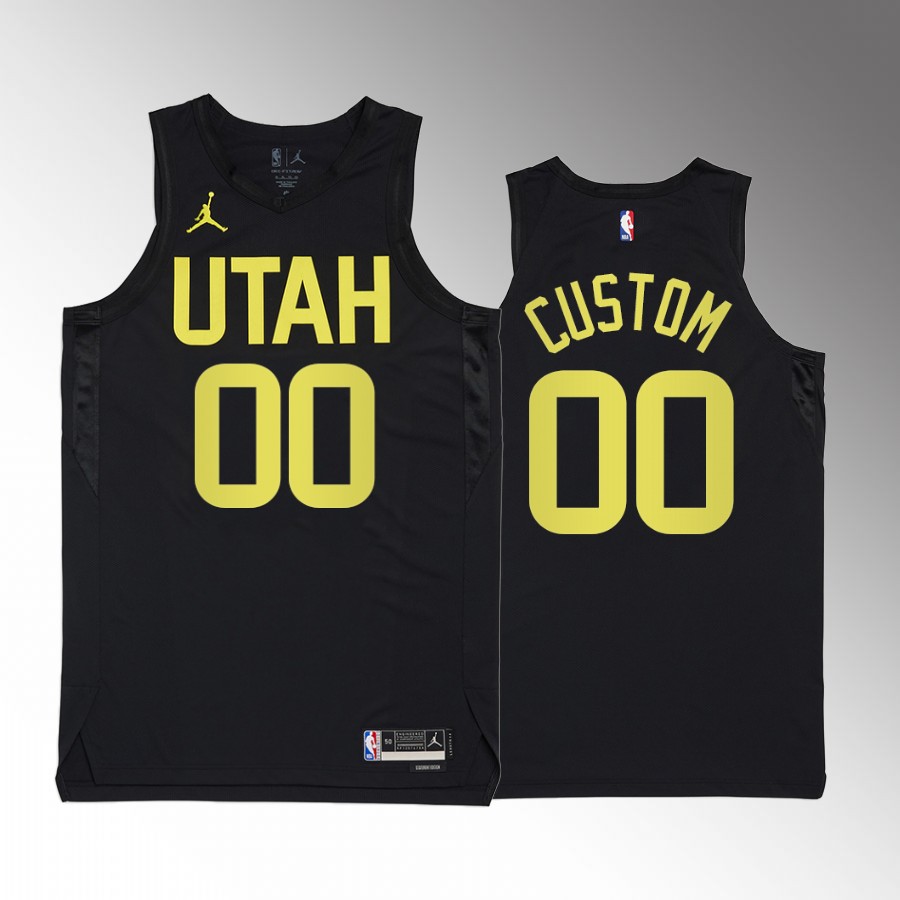 Mens Youth Utah Jazz Custom Nike 2022-23 Black Statement Edition Jersey