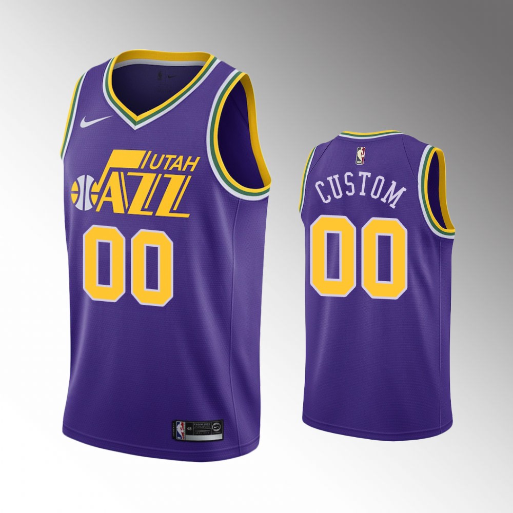 Mens Youth Utah Jazz Custom Purple Nike 40th Anniversary Classic Jersey