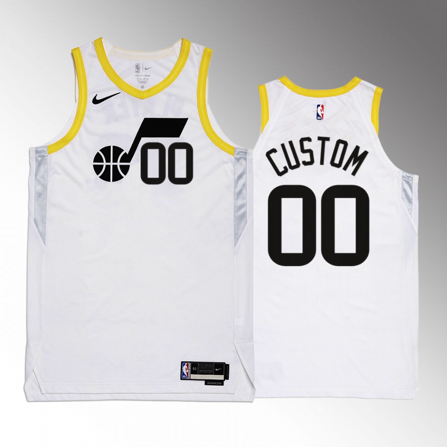 Mens Youth Utah Jazz Custom Nike White 2022-23 Association Edition Jersey