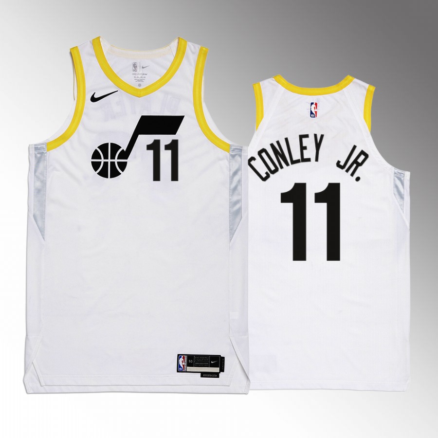 Mens Utah Jazz #11 Mike Conley Jr. White 2022-23 Association Edition Jersey