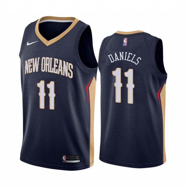 Mens New Orleans Pelicans #11 Dyson Daniels Navy Icon Edition Jersey