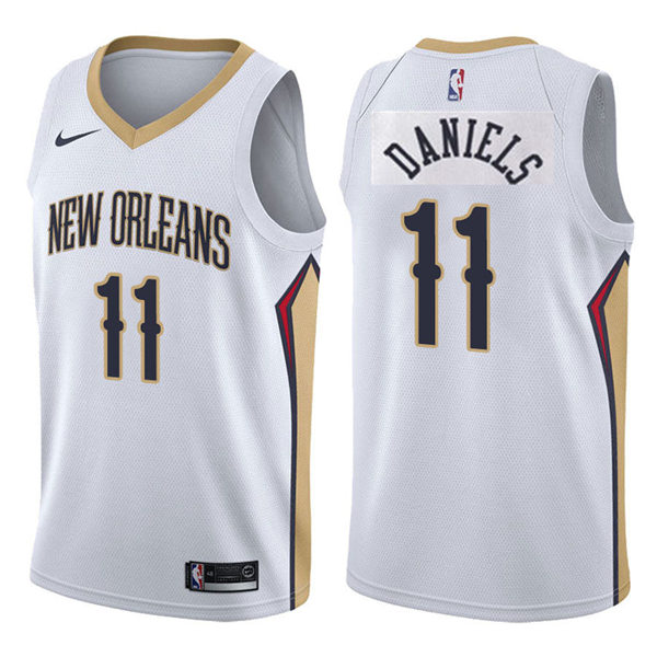 Mens New Orleans Pelicans #11 Dyson Daniels White Association Edition Jersey