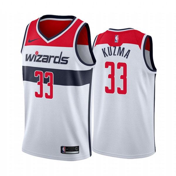 Mens Washington Wizards #33 Kyle Kuzma White Association Edition Jersey