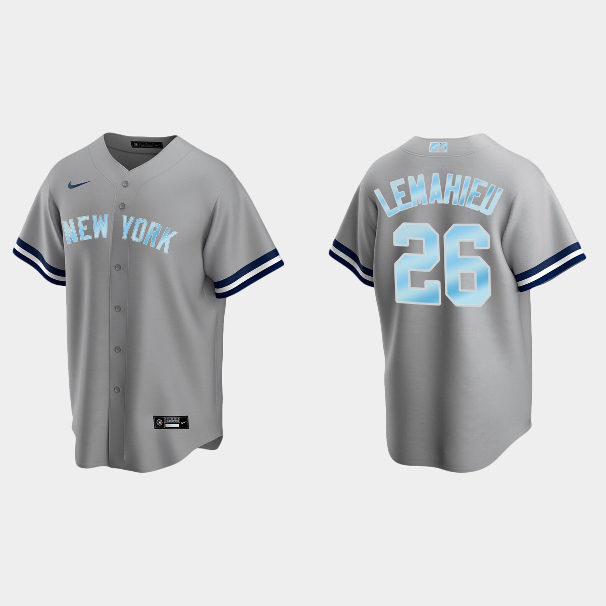 Mens Youth New York Yankees #26 DJ LeMahieu Gray Stitched 2022 Father's Day Jersey