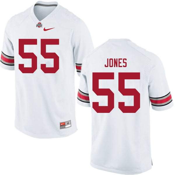 Mens Ohio State Buckeyes #55 Matthew Jones White College Football Game Jersey