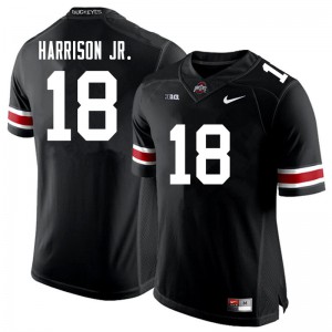 Mens Ohio State Buckeyes #18 Marvin Harrison Jr.  Black White College Football Game Jersey
