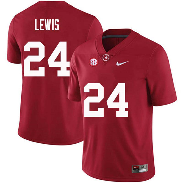 Men's Youth Alabama Crimson Tide #24 Terrell Lewis Crimson College Football Game Jersey