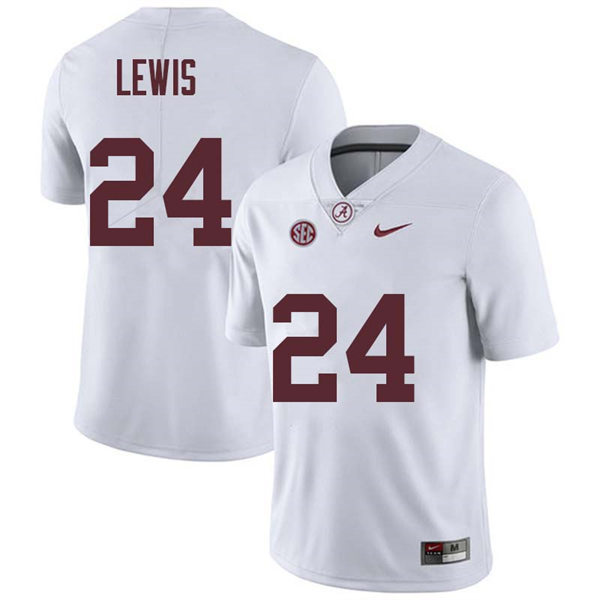 Men's Youth Alabama Crimson Tide #24 Terrell Lewis White College Football Game Jersey
