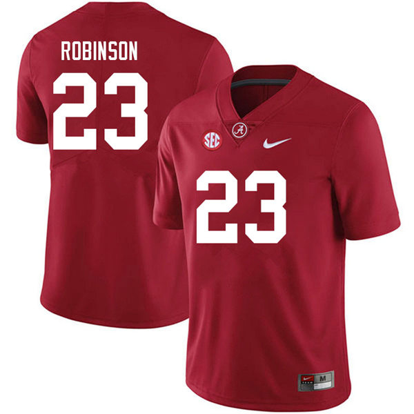 Men's Youth Alabama Crimson Tide #23 Jahquez Robinson Crimson College Football Game Jersey