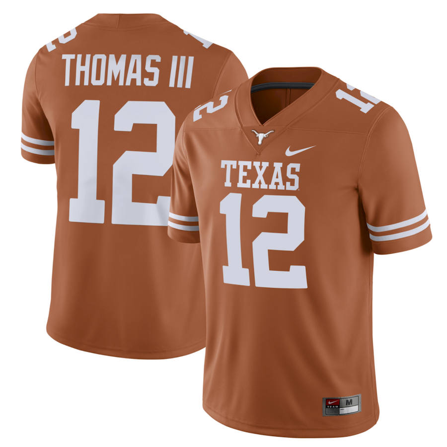 Mens Texas Longhorns #12 Earl Thomas III Orange College Football Alumni Player Jersey