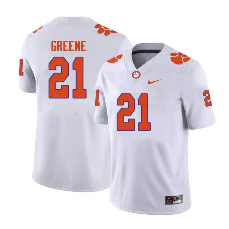 Mens Clemson Tigers #21 Malcolm Greene White College Football Game Jersey