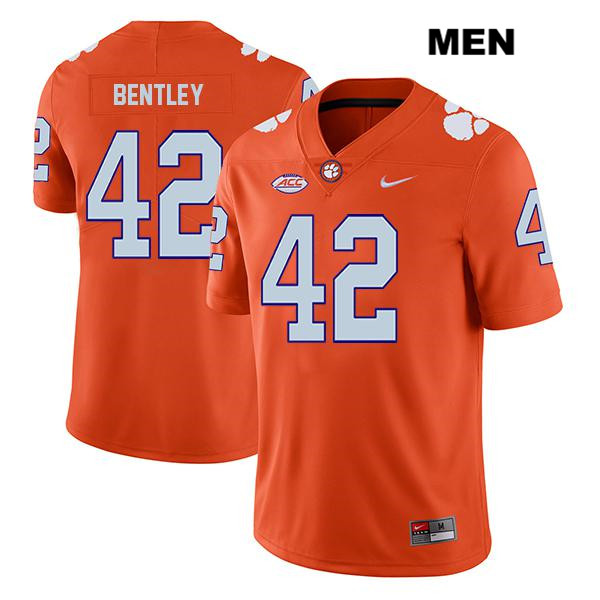 Mens Clemson Tigers #42 LaVonta Bentley Orange College Football Game Jersey